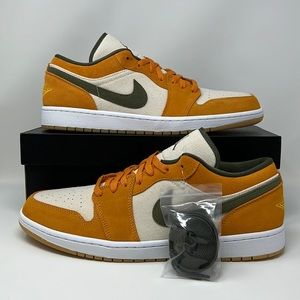 Nike Air Jordan Retro I 1 Low SE Orange Olive Light Curry Size 10-13 DH6931-102